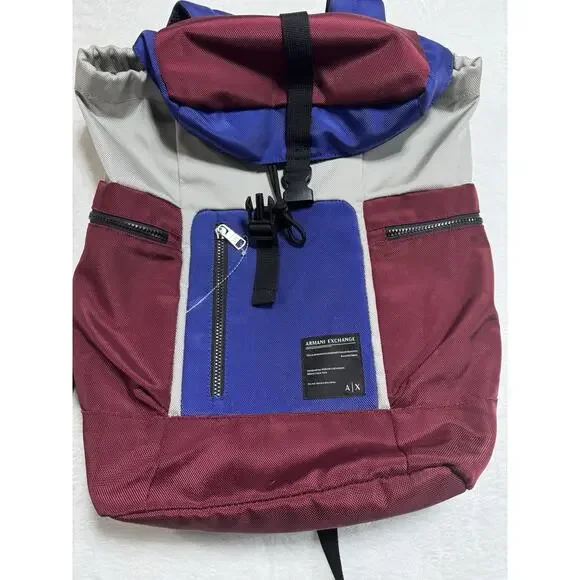 Armani Exchange Maroon Backpack Armani Exchange Backpack Burgundy - ShopStyle main image 4